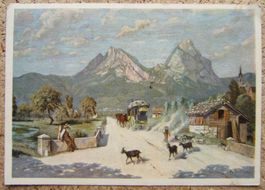 KÜNSTLER-AK LANDSCHAFT MIT MYTHEN - FELDPOST 1940