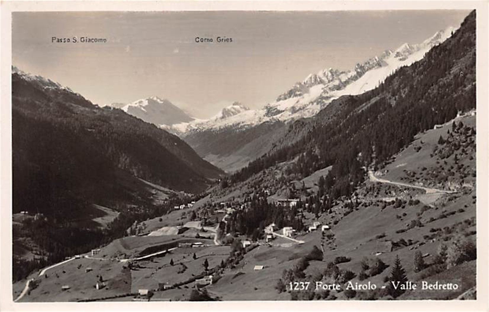 Cartoline postali: Val Bedretto, Forte Airolo – Usato da Ottikon b.Kemptth. venduto da Neptun1974