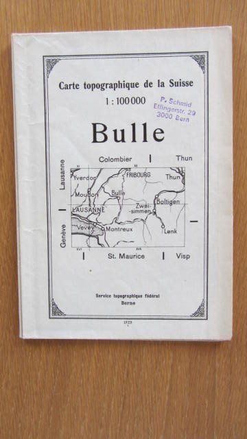 Cartine & Atlanti: BULLE 1929 Carte topographique Suisse – Usato da Krattigen venduto da markus63