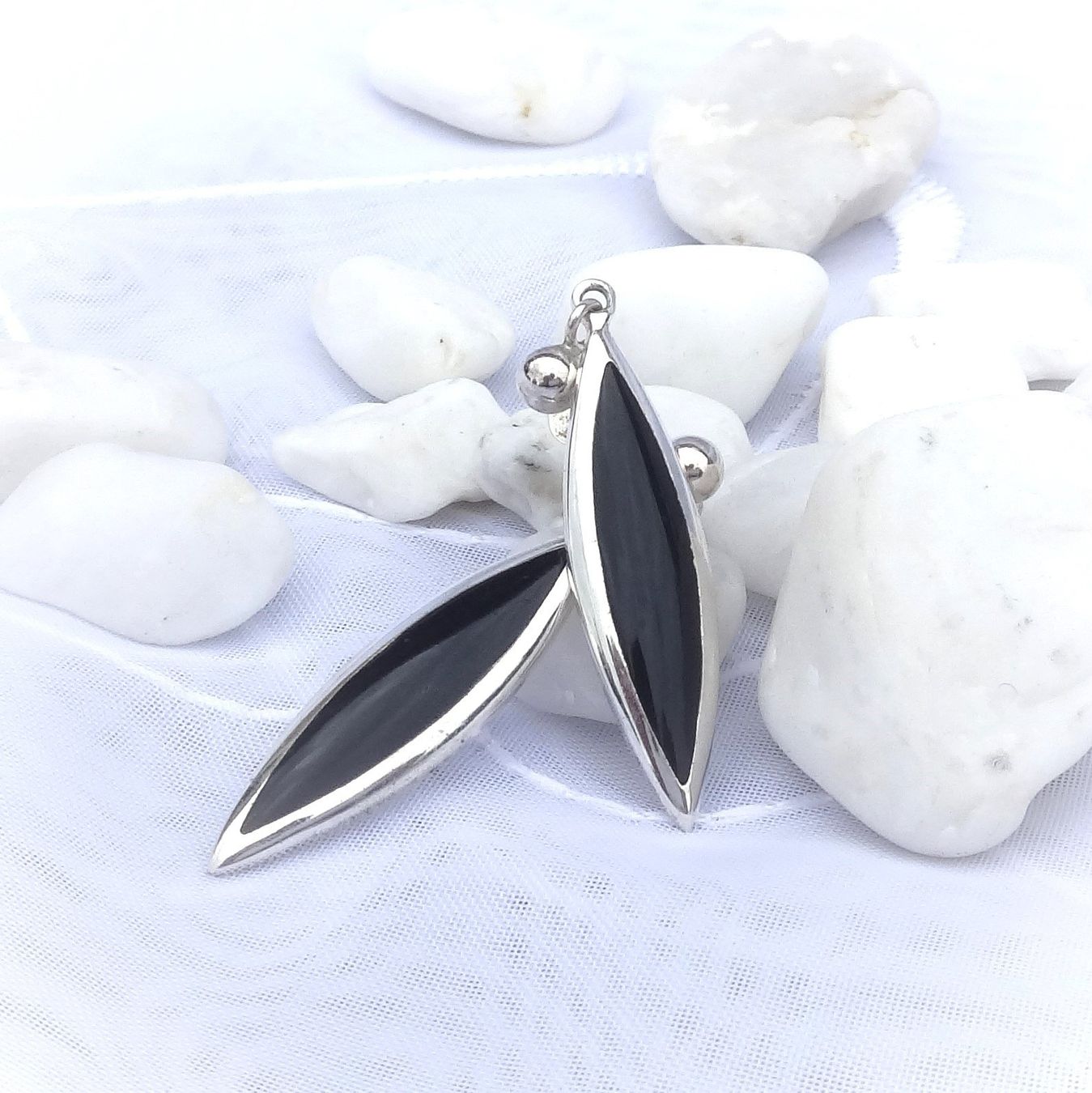 Orecchini pendenti & Orecchini a lobo: Ohrhänger Onyx Silber 925  NEU – Nuovo e nell'imballaggio originale da Dielsdorf venduto da kumsch