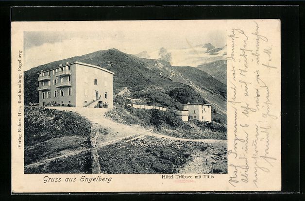 Cartoline postali: AK Engelberg, Hotel Trübsee mit Titlis – Usato da Berlin venduto da bartko-reher