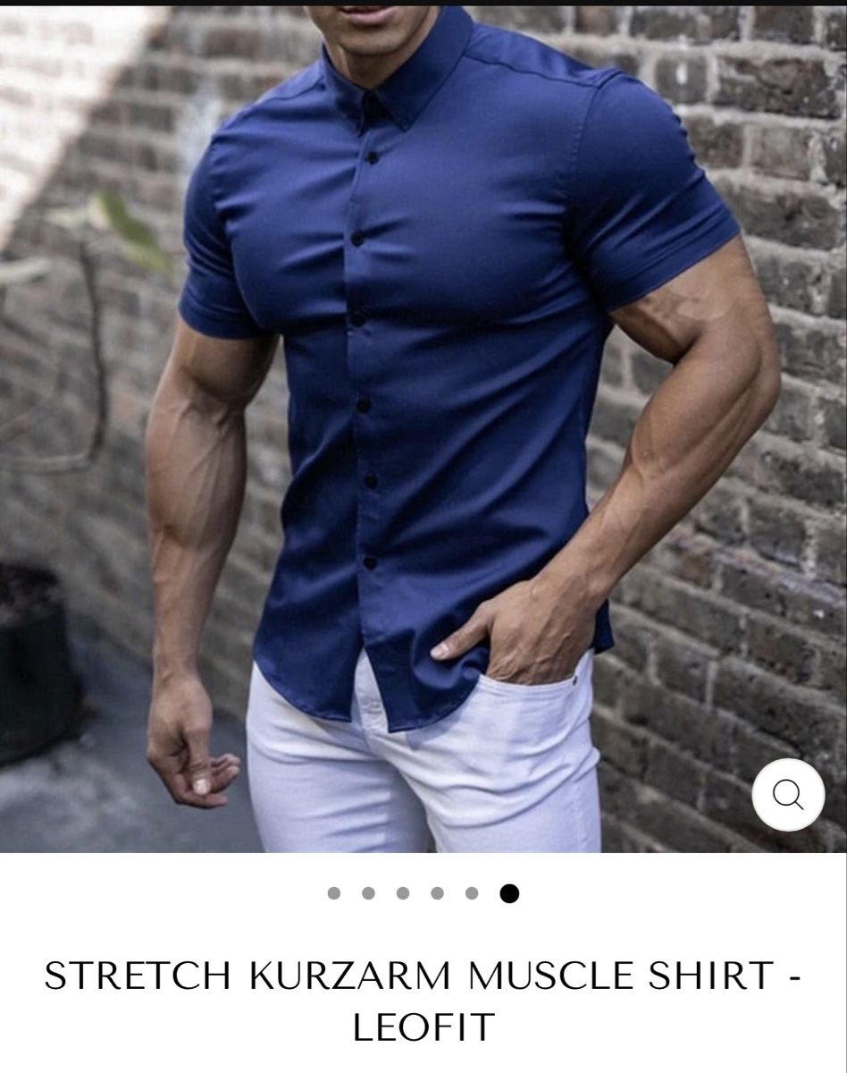 Chemises: LEOFIT Stretch Herrenhemd, Kurzarm, Blau, Gr. XL – Neuf avec emballage d'origine à Eglisau par Brewster1