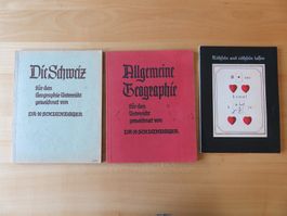 Geographiebücher und Rätselkarten