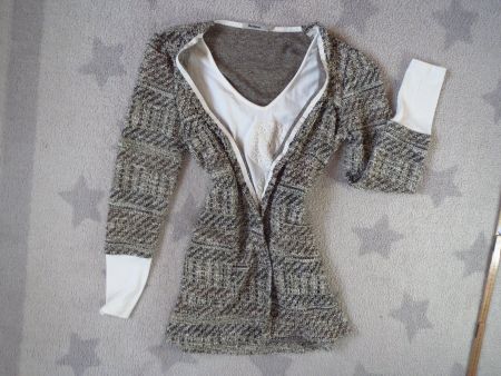 wunderschöne DESIGUAL Damen Strick - Jacke Gr L