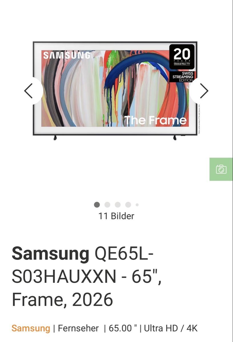Samsung Televisori: Neuer Samsung TV original verpackt – Nuovo e nell'imballaggio originale da Basel venduto da flu_95xc