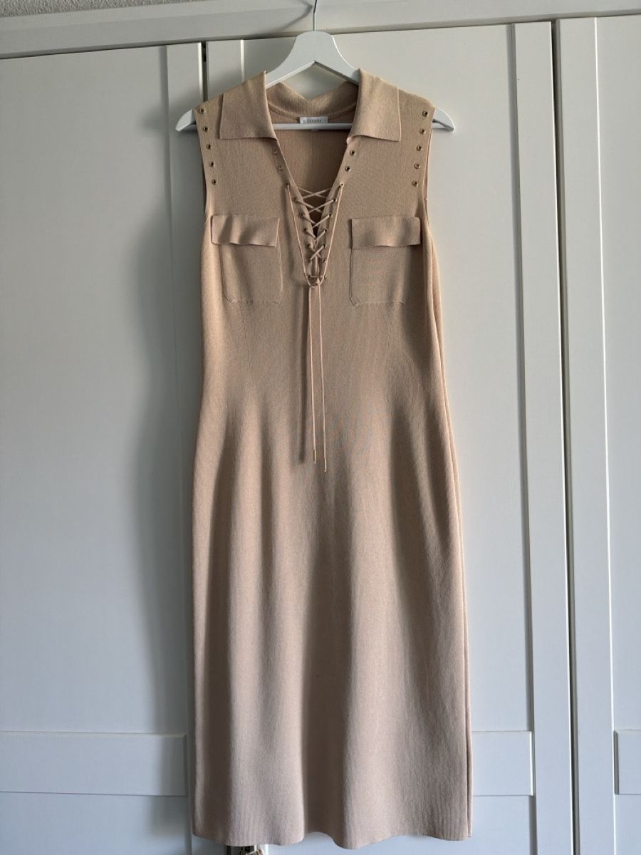 Escada Kleider: Escada Strickkleid beige Grösse 40 neuwertig – Gebraucht aus Tägerwilen von Auster1