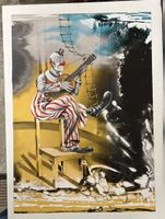 seltene Lithografie, handüberarbeitet Rolf Knie (ID b3076)
