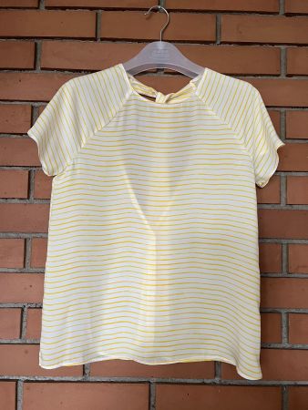 ZARA Schluppenbluse mit gelben Streifen - Grösse S