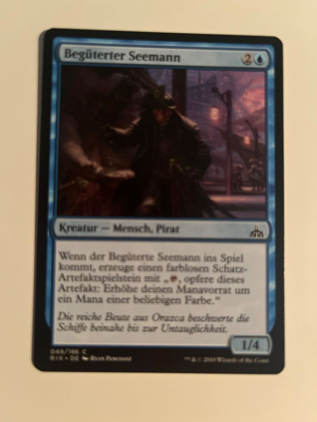 Magic The Gathering Sammelbilder & Trading cards: 1 x Begüterter Seemann - Magic: The Gathering - MtG – Gebraucht aus Kriens von Shadi1980