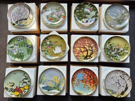 Vintage Sammlung Porzellan "Blüten und Vögel aus Fernost"