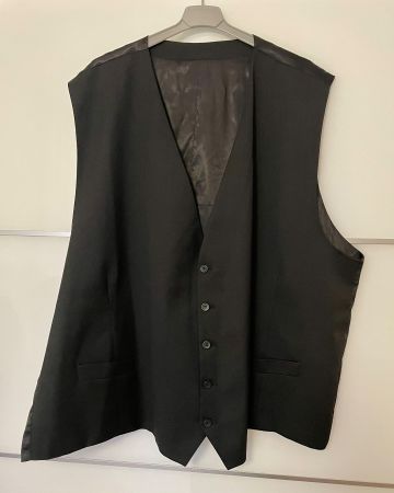 Business Weste/ Anzuggilet, schwarz, Grösse 9XL