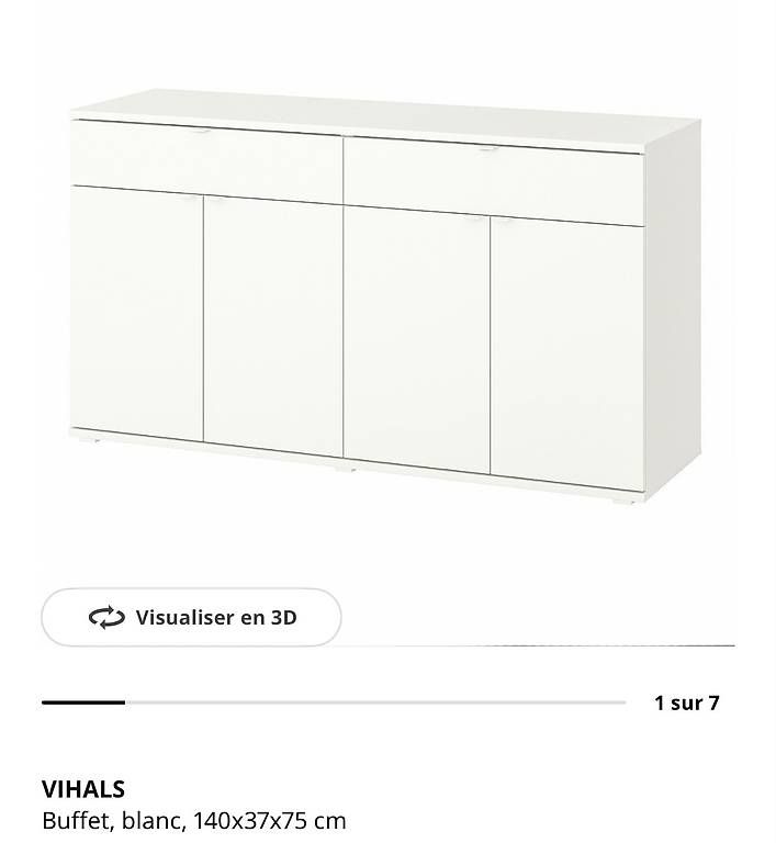 Ikea Commodes: Buffet IKEA VIHALS blanc – D'occasion à Pully par Sissy3 2