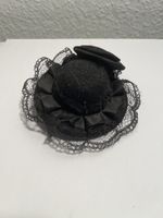 Schwarzer Mini-Hut Haarspange, Viktorian Goth