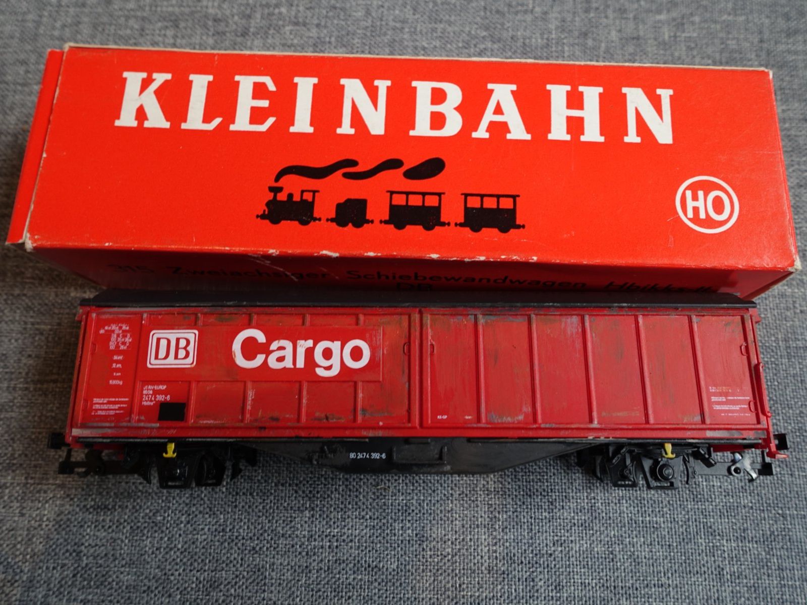 Kleinbahn Modelleisenbahnen: KLEINBAHN No. 316/3 ÖBB Schiebebandwagen "Cargo", HO – Gebraucht aus Wallbach von Sarrows 1