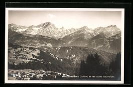 Chesières, Vue Générale et les Alpes 
