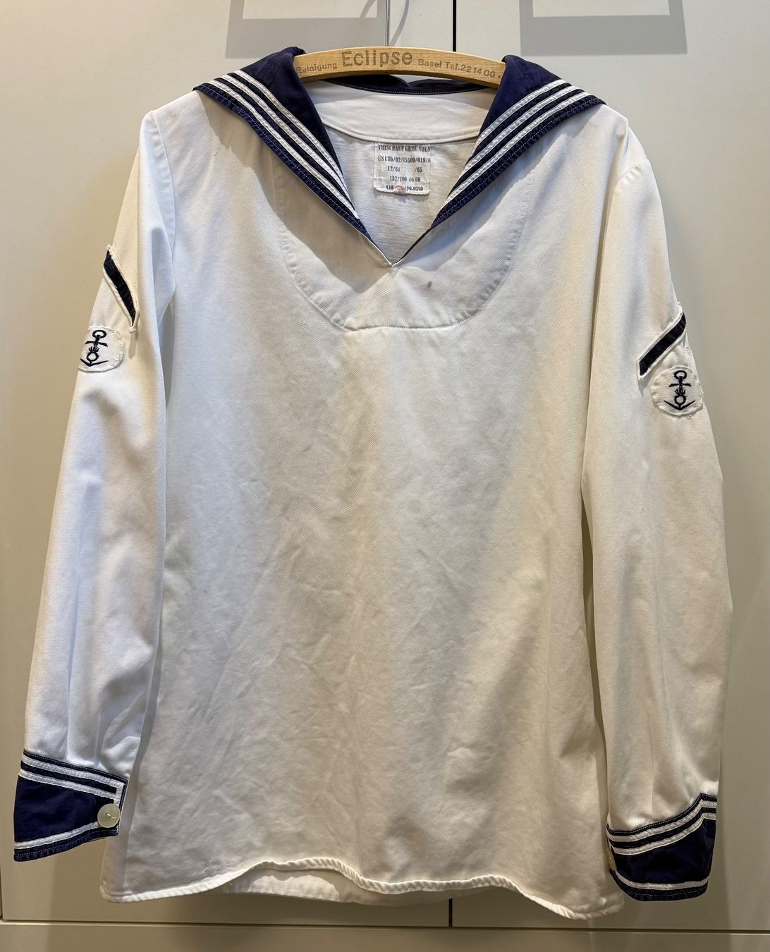 Camicie: Original Deutsche Marine Hemd - Vintage - Grösse 34 – Usato da Altdorf UR venduto da Mini037