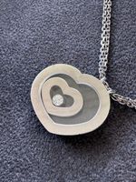 Chopard Happy Spirit Herz Kette 750 WG mit Brillant! Top!