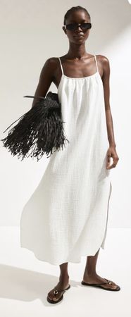 H&M Sommerliches, weisses Baumwollkleid, Gr. S neu