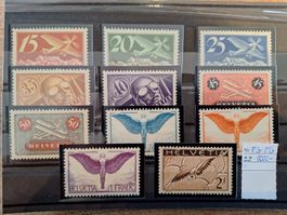 Flugpost F3 - F13 **  Kat. 1000.-