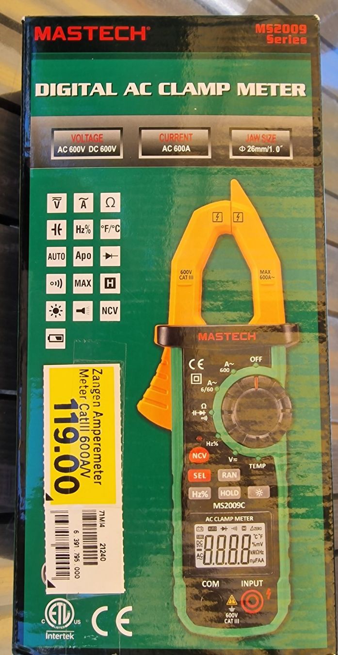 Misurare: Zangenmultimeter MASTECH MS2009A – Nuovo e nell'imballaggio originale da Stein am Rhein venduto da Sab1