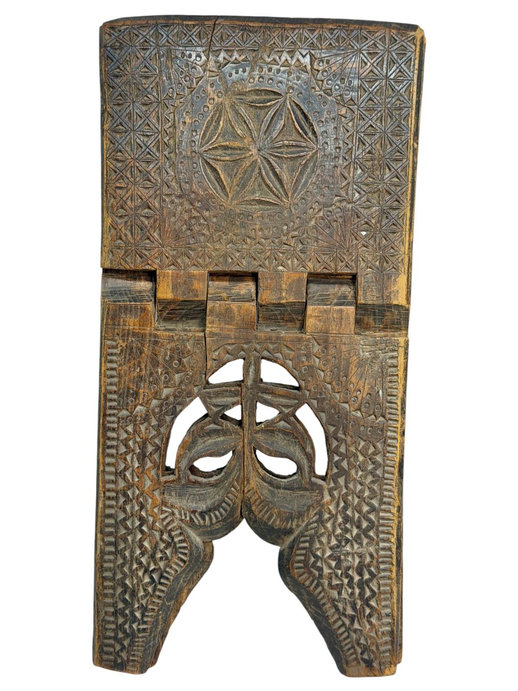 Sculptures & Statues: Porte coran teck sculpté motifs géométrique, Java, Indonésie – D'occasion à Morges par DidisLuxeFinds 7