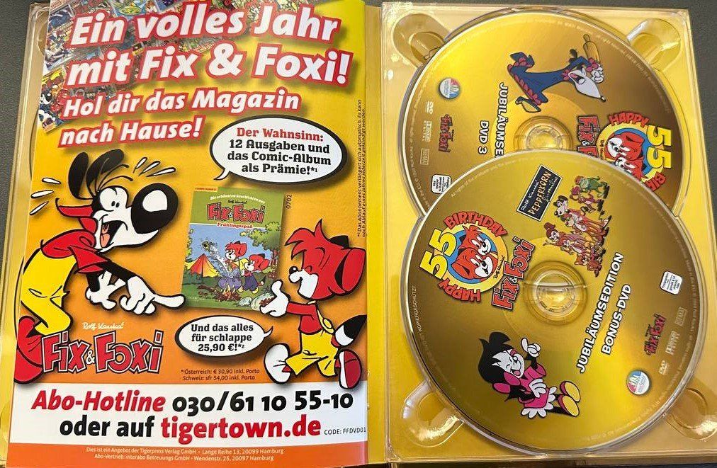 Tutti i DVDs: Fix&Foxi 55 Jahre Jubiläumsedition 4 DVDs Set – Usato da Beringen venduto da Mantafisch1 3