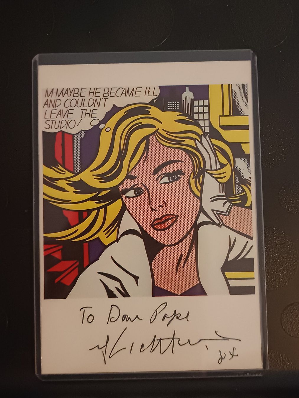 Grafica & Litografie: Roy Lichtenstein - handsigniert Kunstpostkarte - selten – Usato da Menziken venduto da Artographs