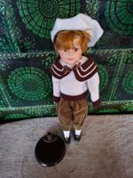 Vintage"Lukas" Porzellanpuppe, 80er Jahre Sammlerstück
