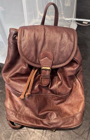 Rucksack von Rework Fizzen Echtleder braun