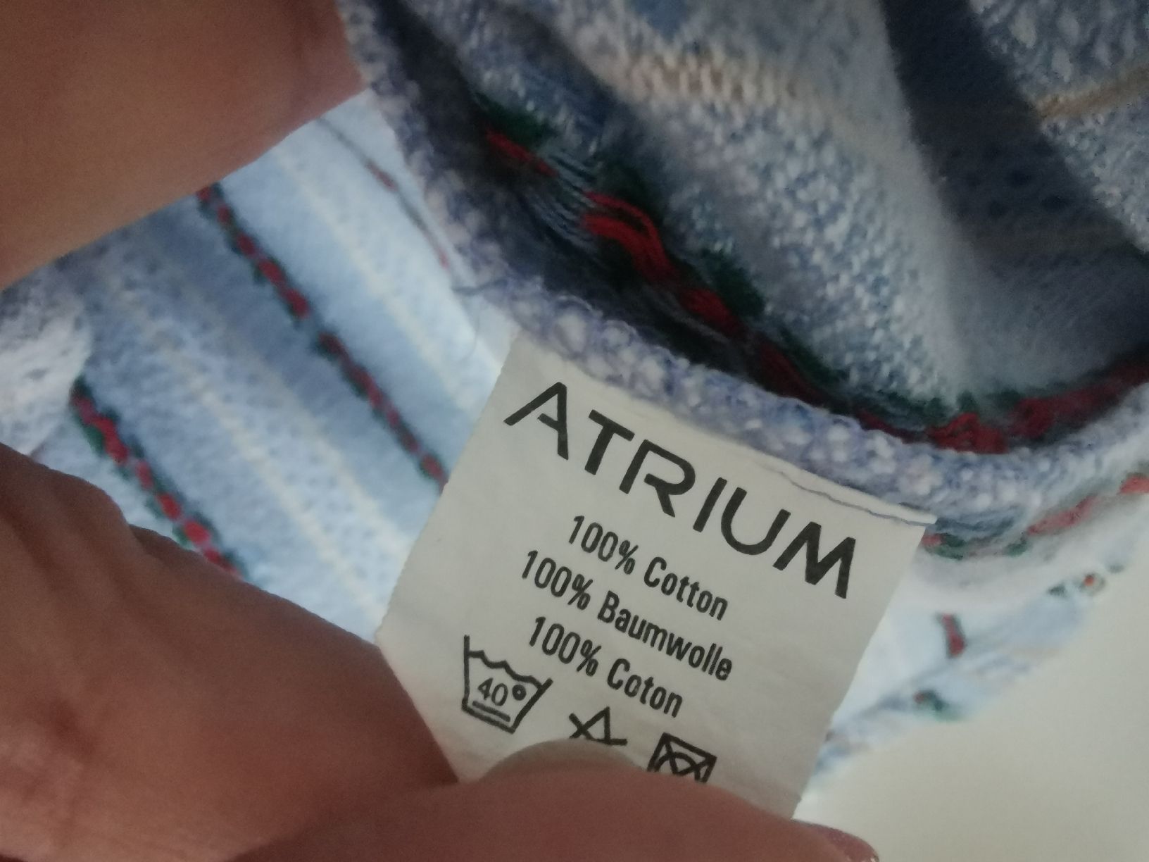 Hemden: Trachtenhemd Atrium hellblau mit Edelweiss Muster Grösse M  – Gebraucht aus Glattbrugg von riseca 7