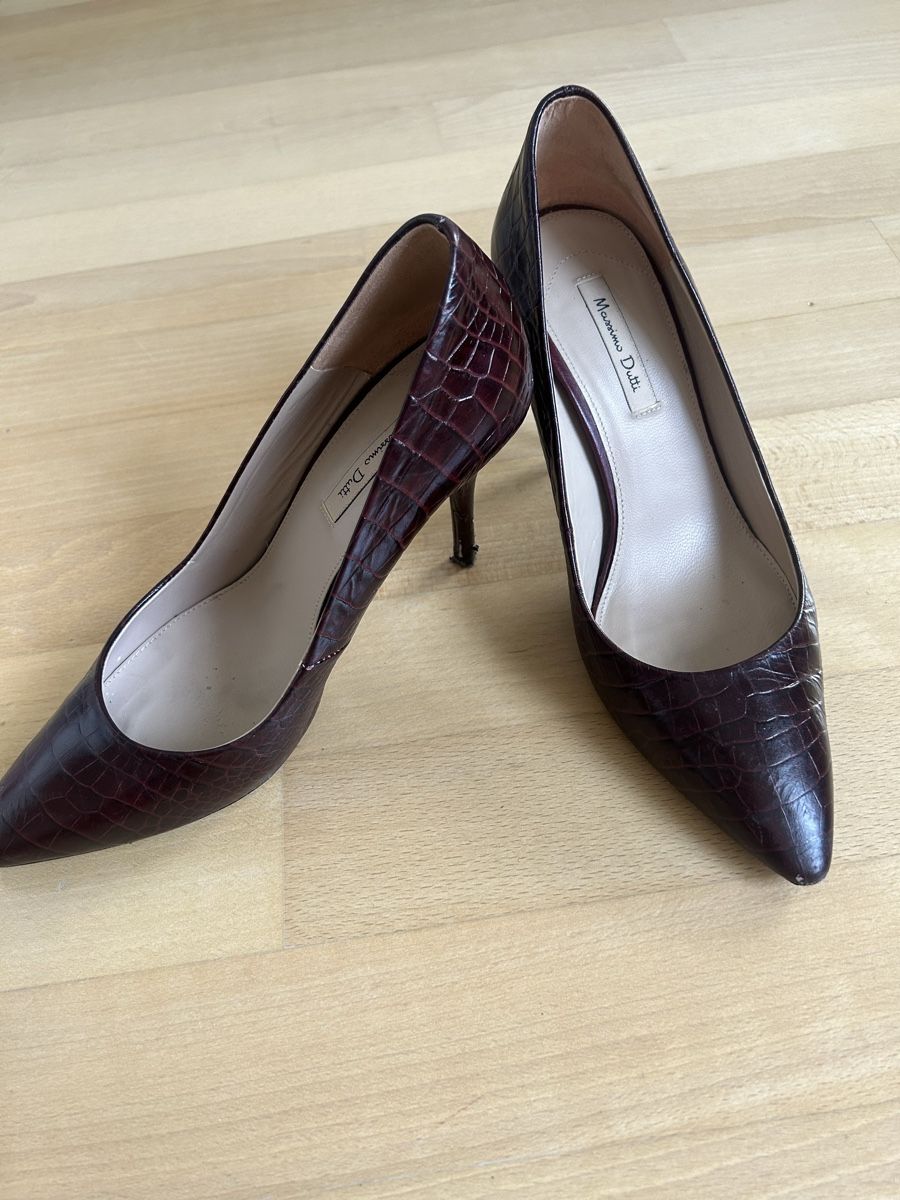 Massimo Dutti Scarpe da donna: Massimo Dutti Kroko-Pumps Gr. 38 Bordeaux – Usato da St.Gallen venduto da tze_g7lv 1