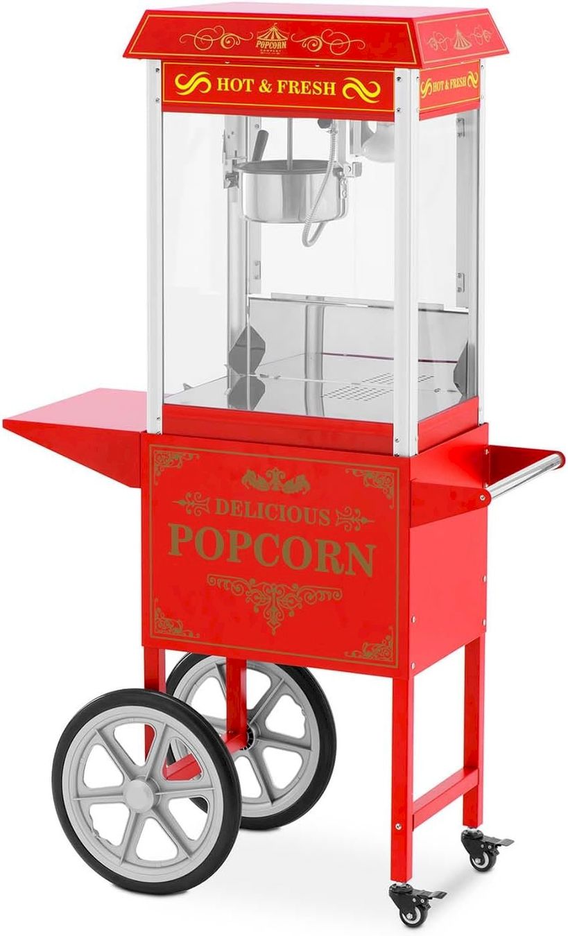 Küchengeräte: Popcornmaschine mit Wagen 1600W rot – Neu und originalverpackt aus Bottighofen von zaap