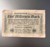 5 Millionen Mark Reichsbanknote 1923 – Hyperinflation – Deut