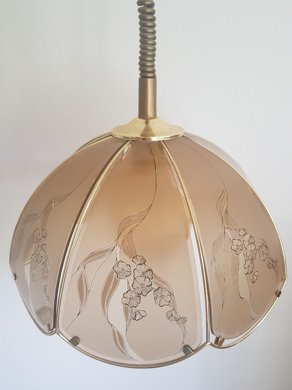 Lampade: Art-Deco-Lampe mit Blumenmuster – Usato da Adliswil venduto da Barbieworld 2