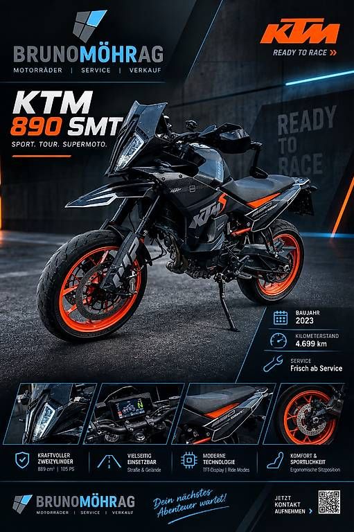 Strada: KTM 890 SM-T – Usato da Maienfeld venduto da MoehrAG