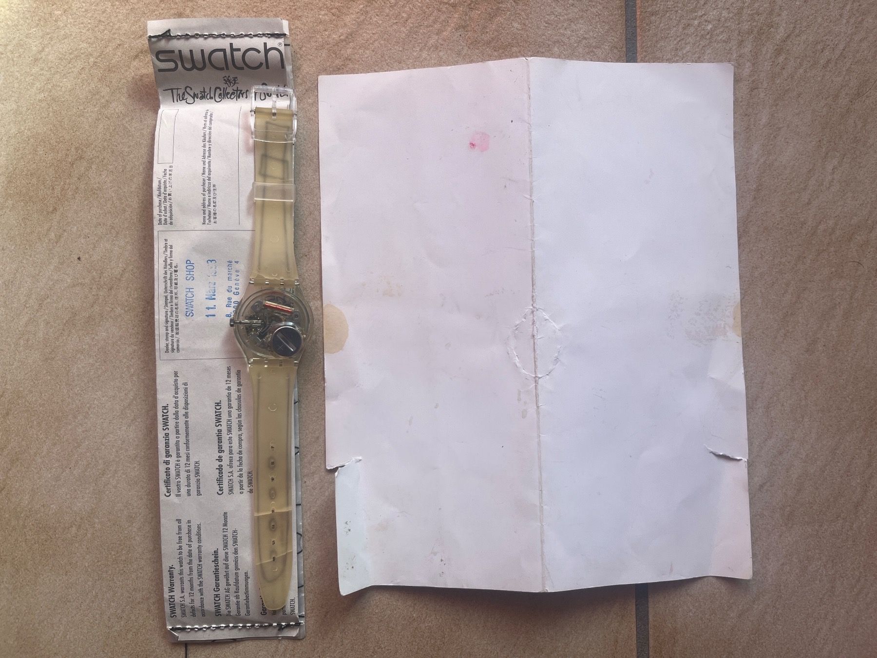 Swatch Uhren: Montre SWATCH Scribble vintage Swiss made non testée – Gebraucht aus Vernayaz von Darkfrost 1