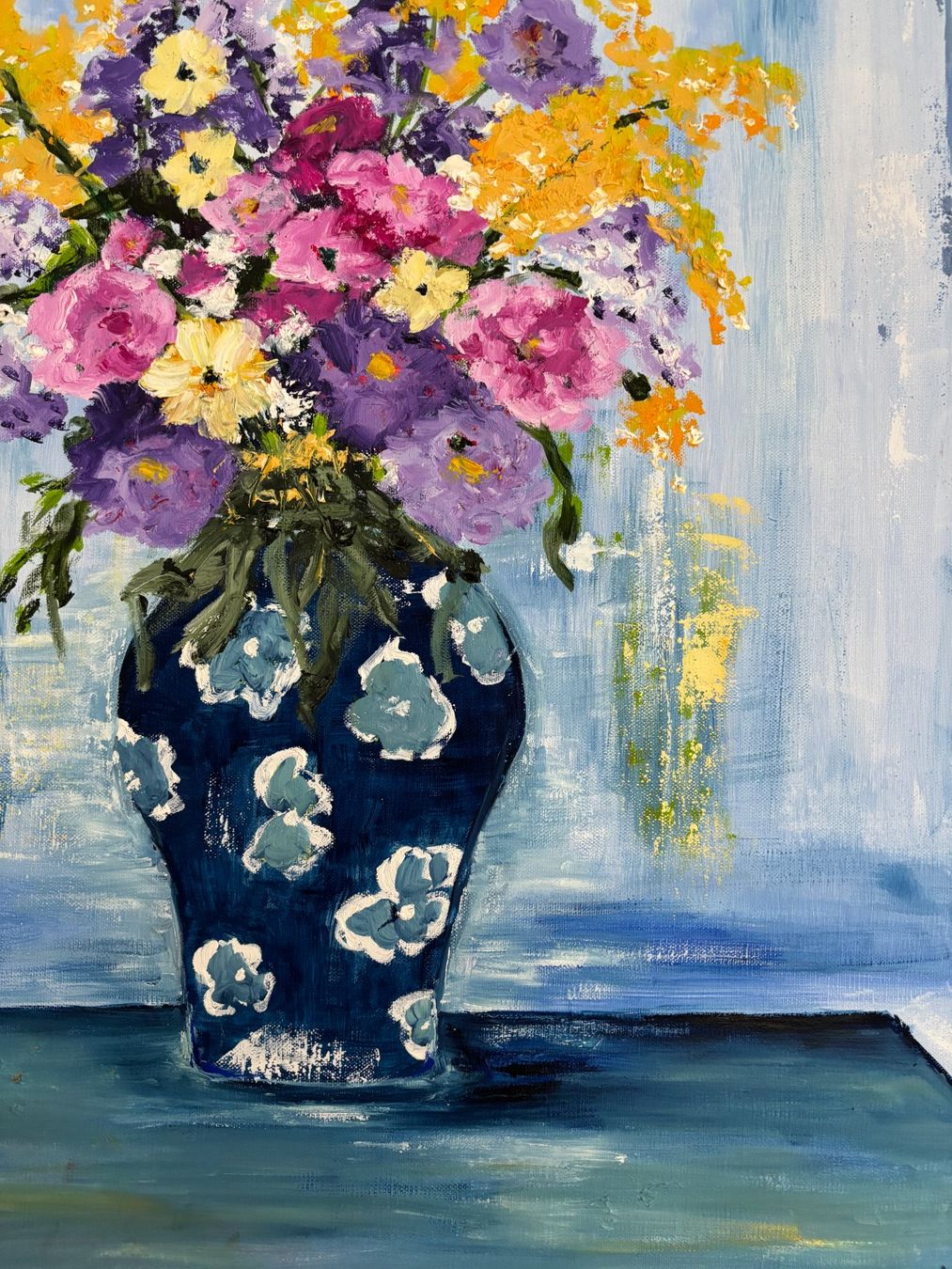 Dipinti: Gemälde mit buntem Blumenstrauss – Nuovo (secondo la descrizione) da Cham venduto da Felha 8