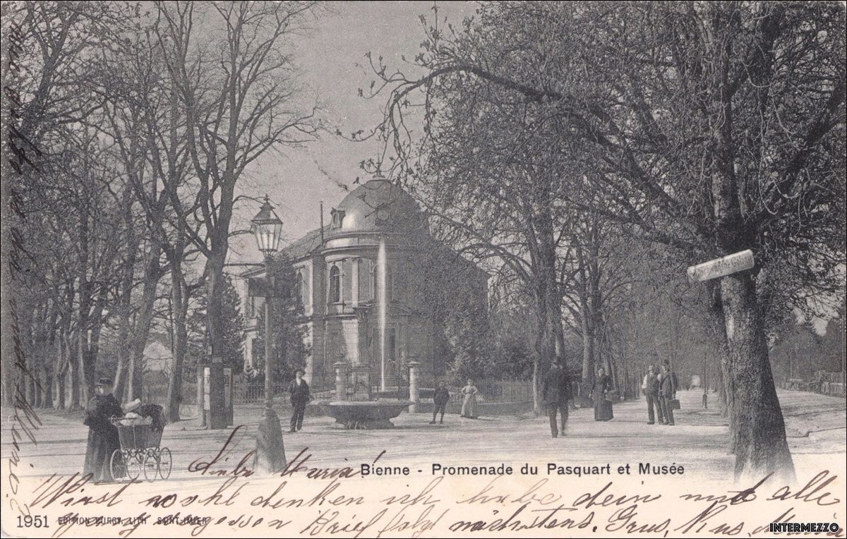 Cartoline postali: Biel Bienne // Promenade Pasquart 1904 – Usato da Basel venduto da intermezzo12