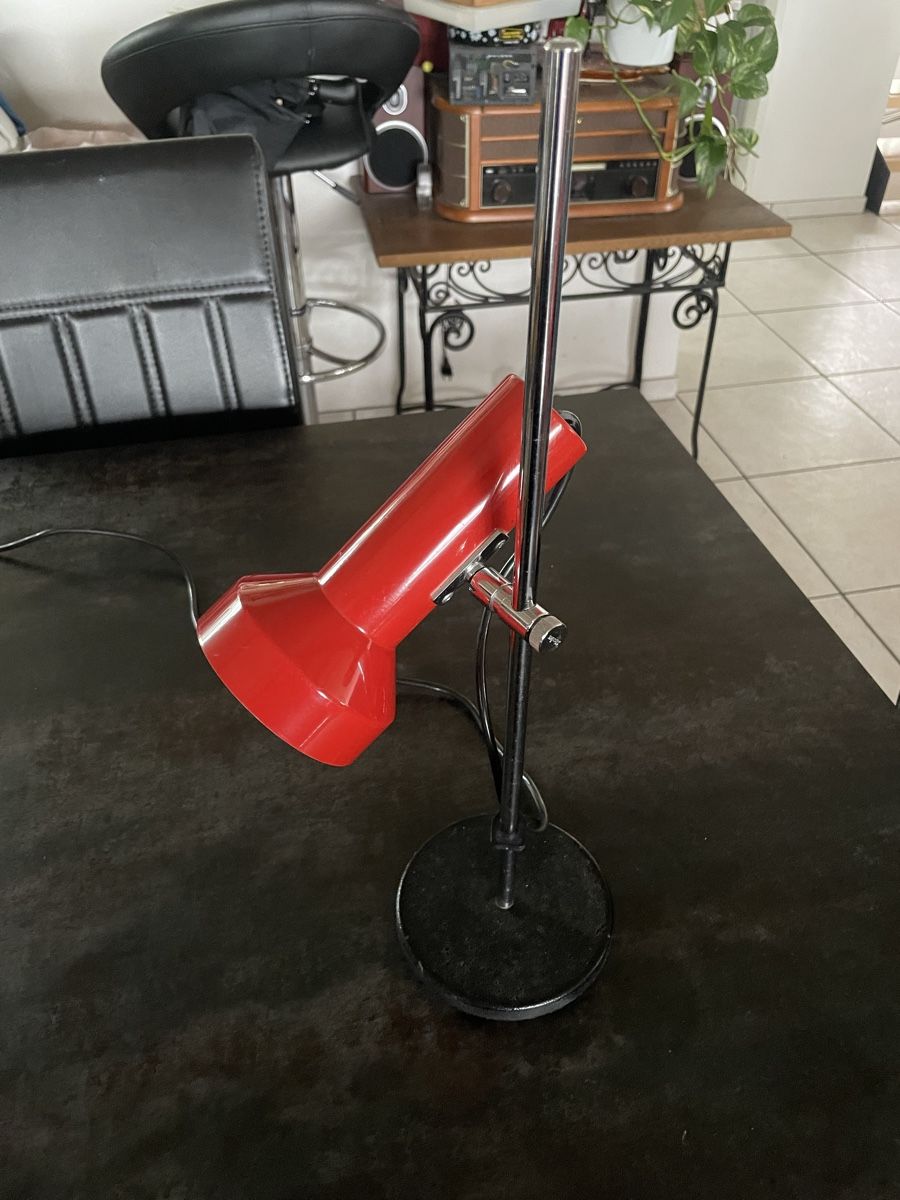 Lampen: Lampe de Bureau Vintage Rouge Stralux – Gebraucht aus Vallamand von Bricbracbroc82 1