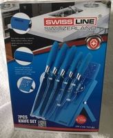 7-Tlg. Messer Set Messerblock  Swiss Line Küche schneiden