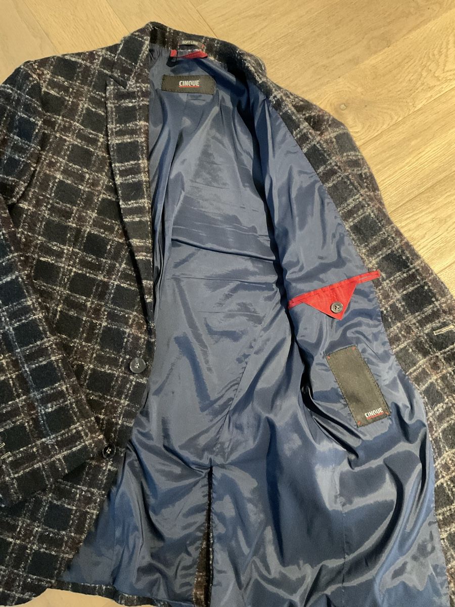 Cinque Giacche: Cinque Wool Blend Blazer - Navy Check - Grösse 48 – Usato da Meilen venduto da LenaLakis 1