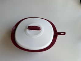 Tupperware Schüssel 1.8L mit Deckel und Schöpflöffel rot
