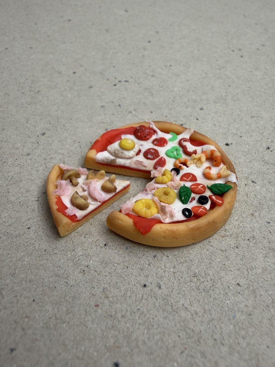 Materiale per modellare: Pizza aus Modelliermasse handgefertig – Nuovo (secondo la descrizione) da Wölflinswil venduto da Jqnq
