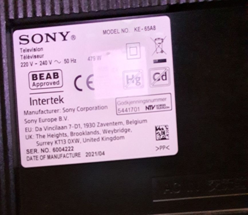 SONY OLED TV 65