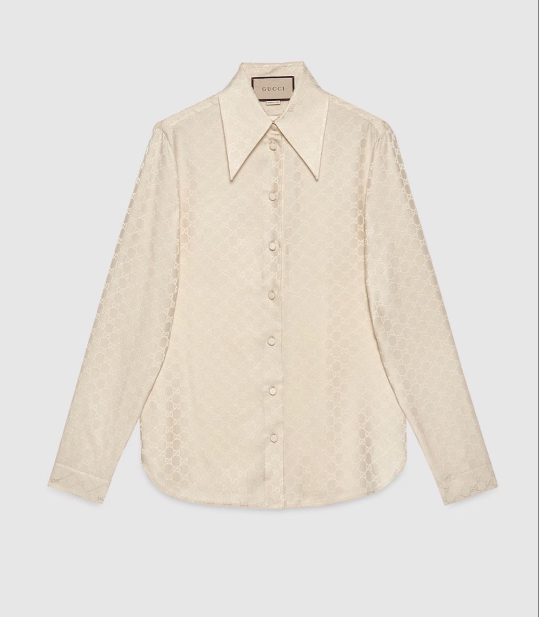 Gucci Blusen: Blouse Gucci GG pattern beige size 38, new! – Neu (gemäss Beschreibung) aus Thonex von Lux_brands01 1