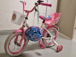 Kinderfahrrad Velo 14 Zoll inkl. Helferräder & Helm