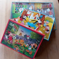 3 Puzzles für Kinder: Schneewittchen, Mickey Mouse, Wolf