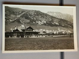 Echt Photo Karte / Samaden mit Golfplatz Ausgabe ca. 1930