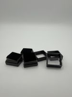 10x Edelsteinbox / Schmuckbox 3cm x 3cm Quadrate Schwarz