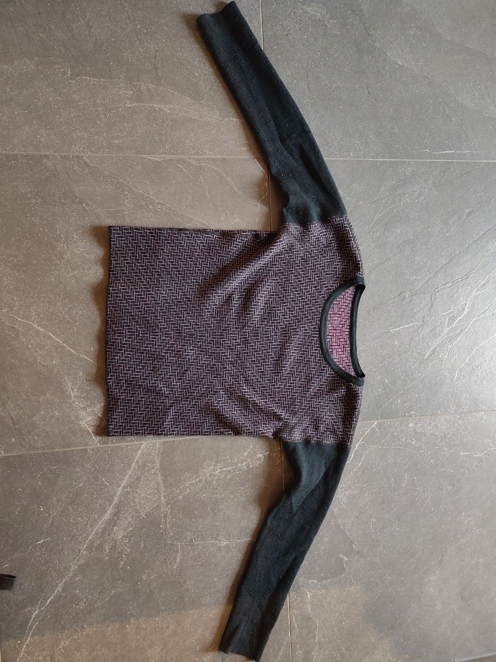 Maglioni & Felpe: Pullover Geometric Pattern reversible Purple Size M wool – Usato da Laconnex venduto da christec5 1